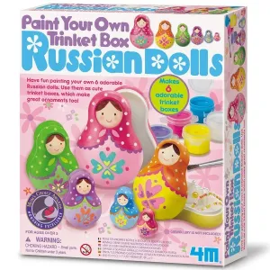 4M Craft Paint you own Trinket Box - Russian Dolls
