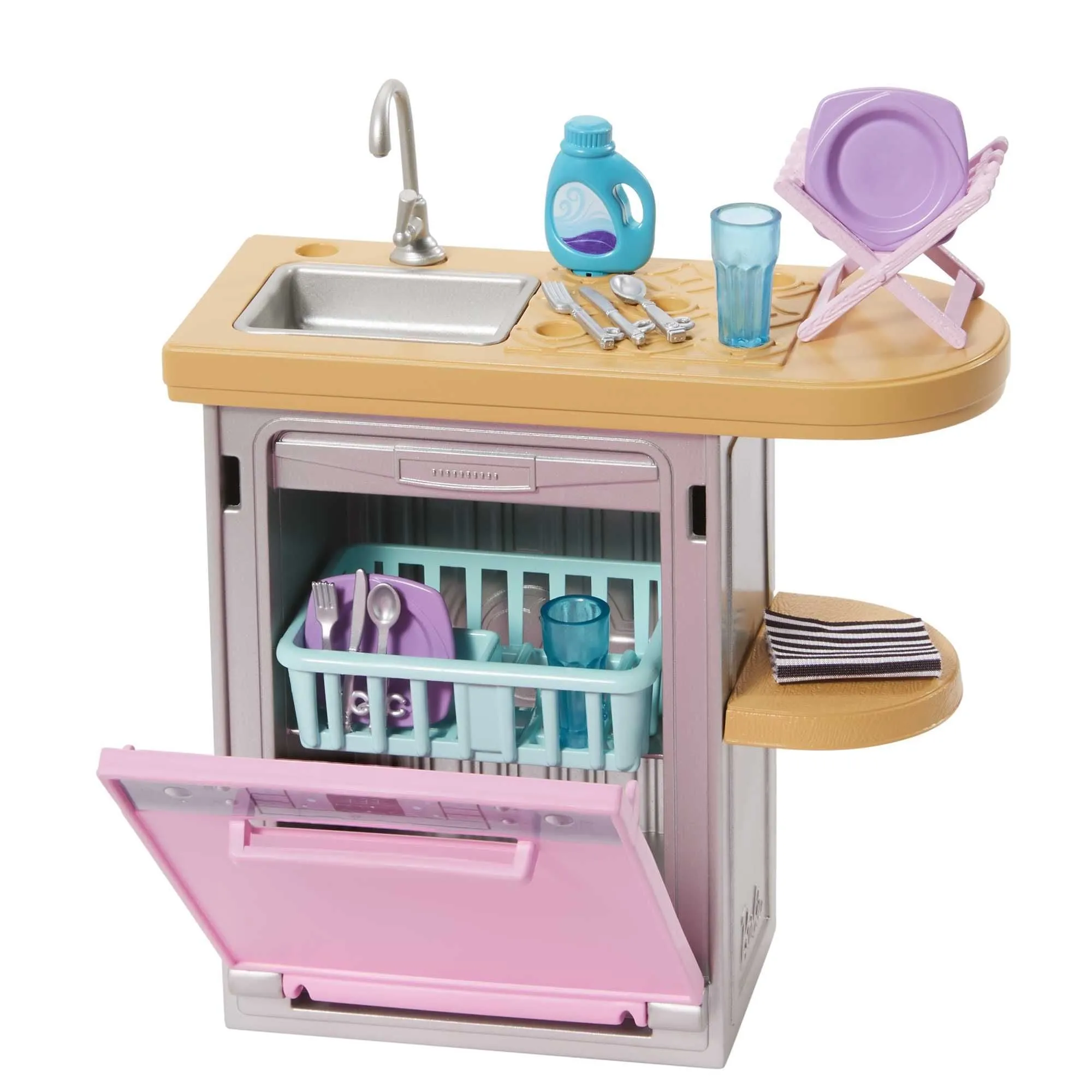 Barbie Dishwasher Furniture And Accessory Set
