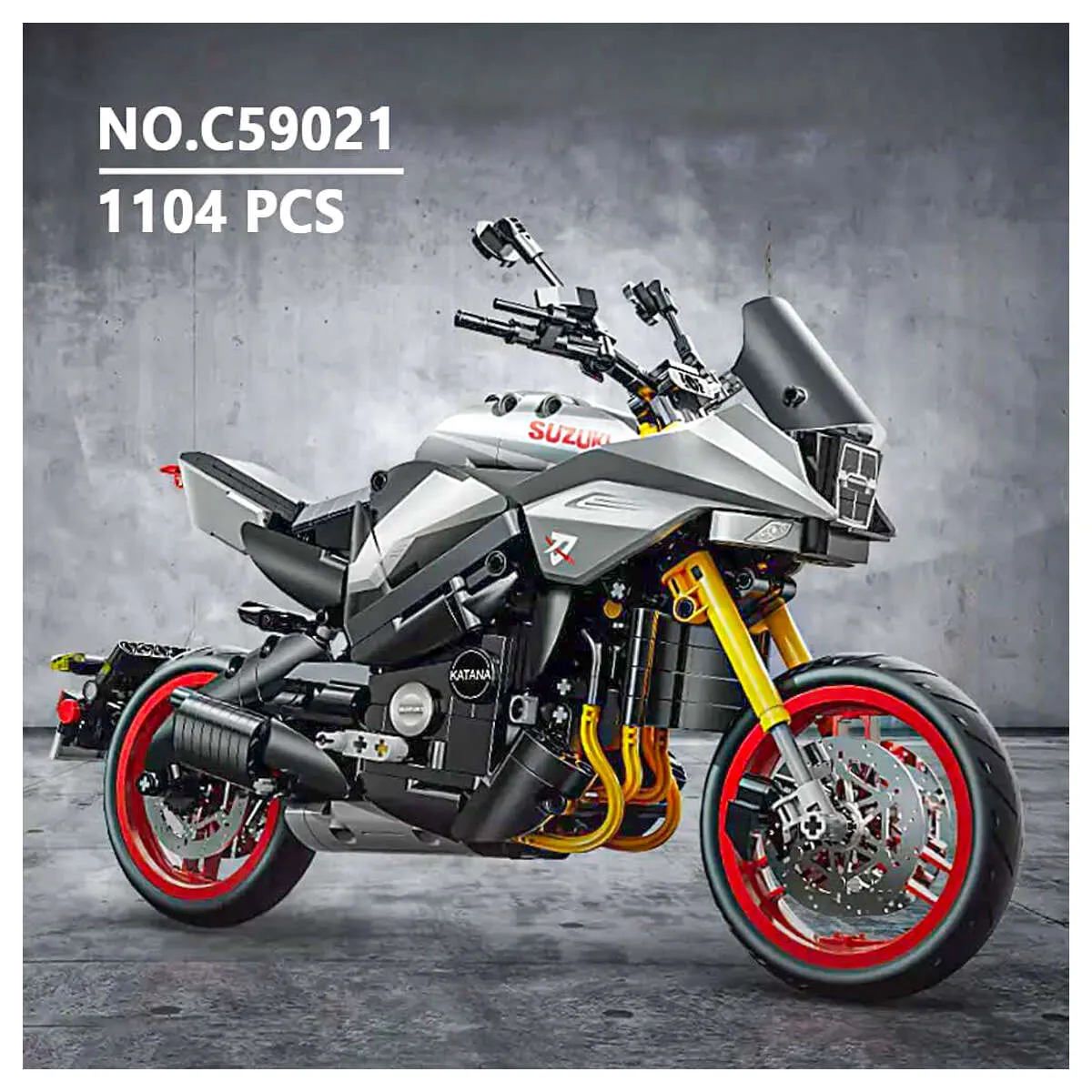 CaDa Suzuki Katana Motorcycle 1104 Piece Building Set