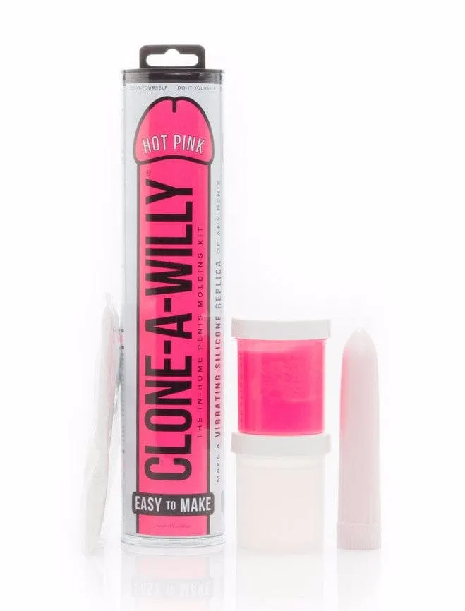 Clone A Willy Vibrating Silicone Penis Casting Kit - Hot Pink