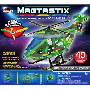 Cra-Z-Art MaGTastix 49 Piece Mag-Tech Stealth Copter