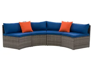 Curved Outdoor Sofa, 2pc