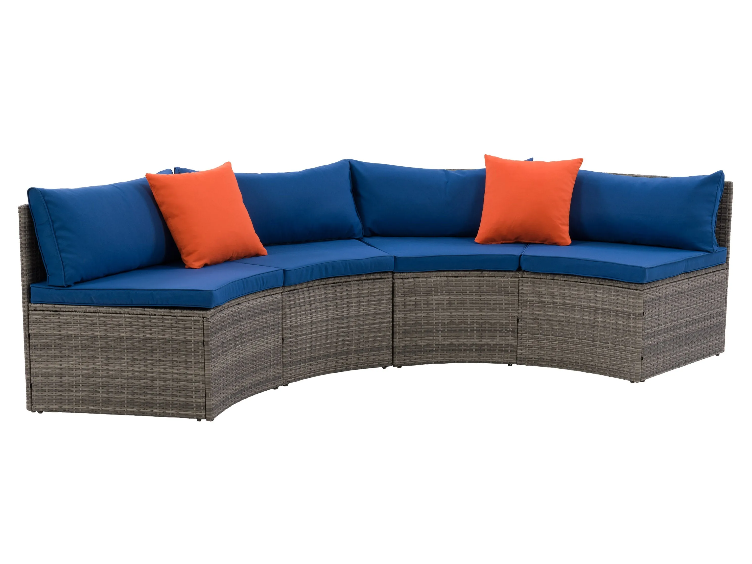 Curved Outdoor Sofa, 2pc