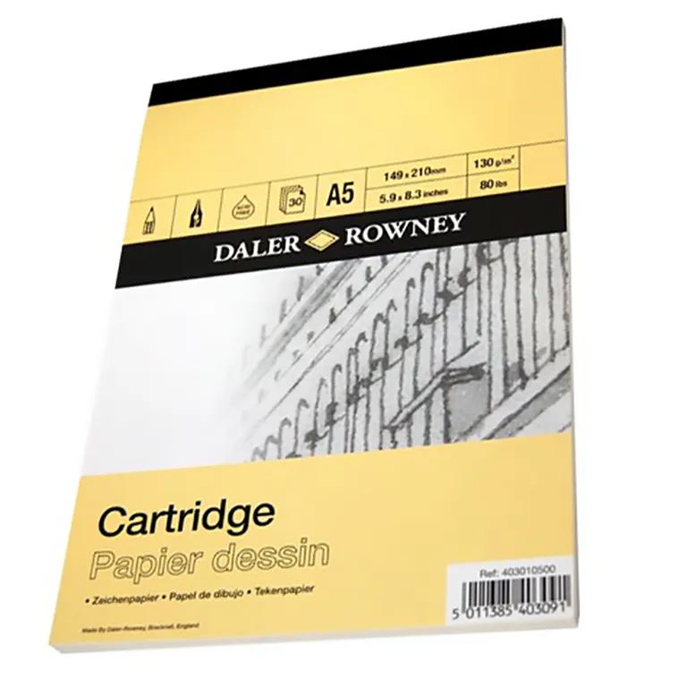 Daler Rowney Sketching Smooth Cartridge Pad Acid Free A5