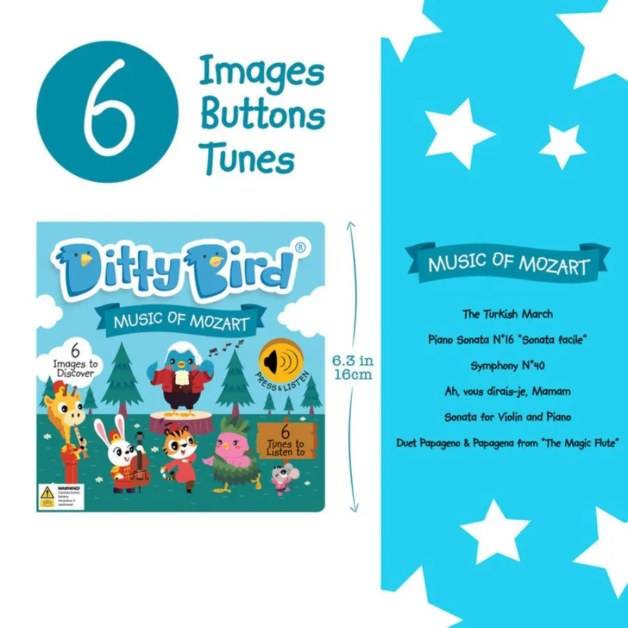 Ditty Bird - Music of Mozart Board Book