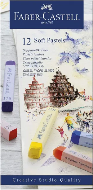 FABER-CASTELL Creative Studio Soft Pastels Full Length Box of 12