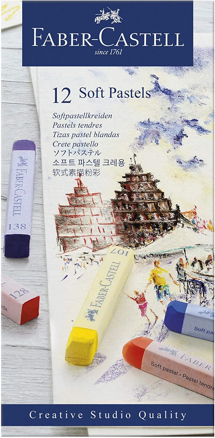 FABER-CASTELL Creative Studio Soft Pastels Full Length Box of 12