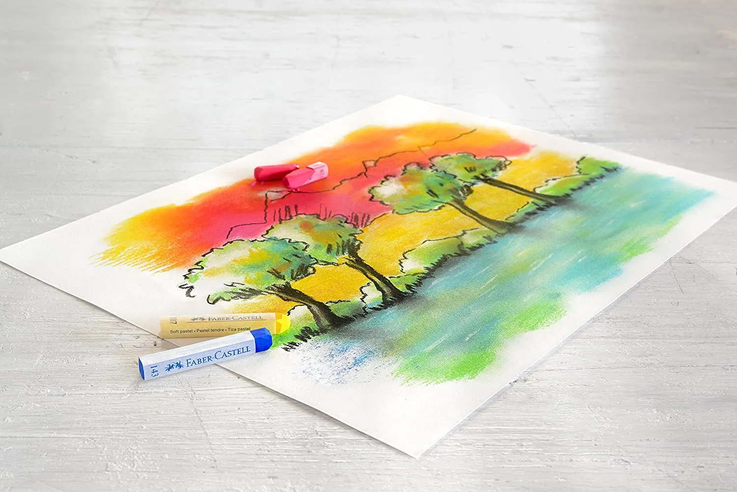 FABER-CASTELL Creative Studio Soft Pastels Full Length Box of 12