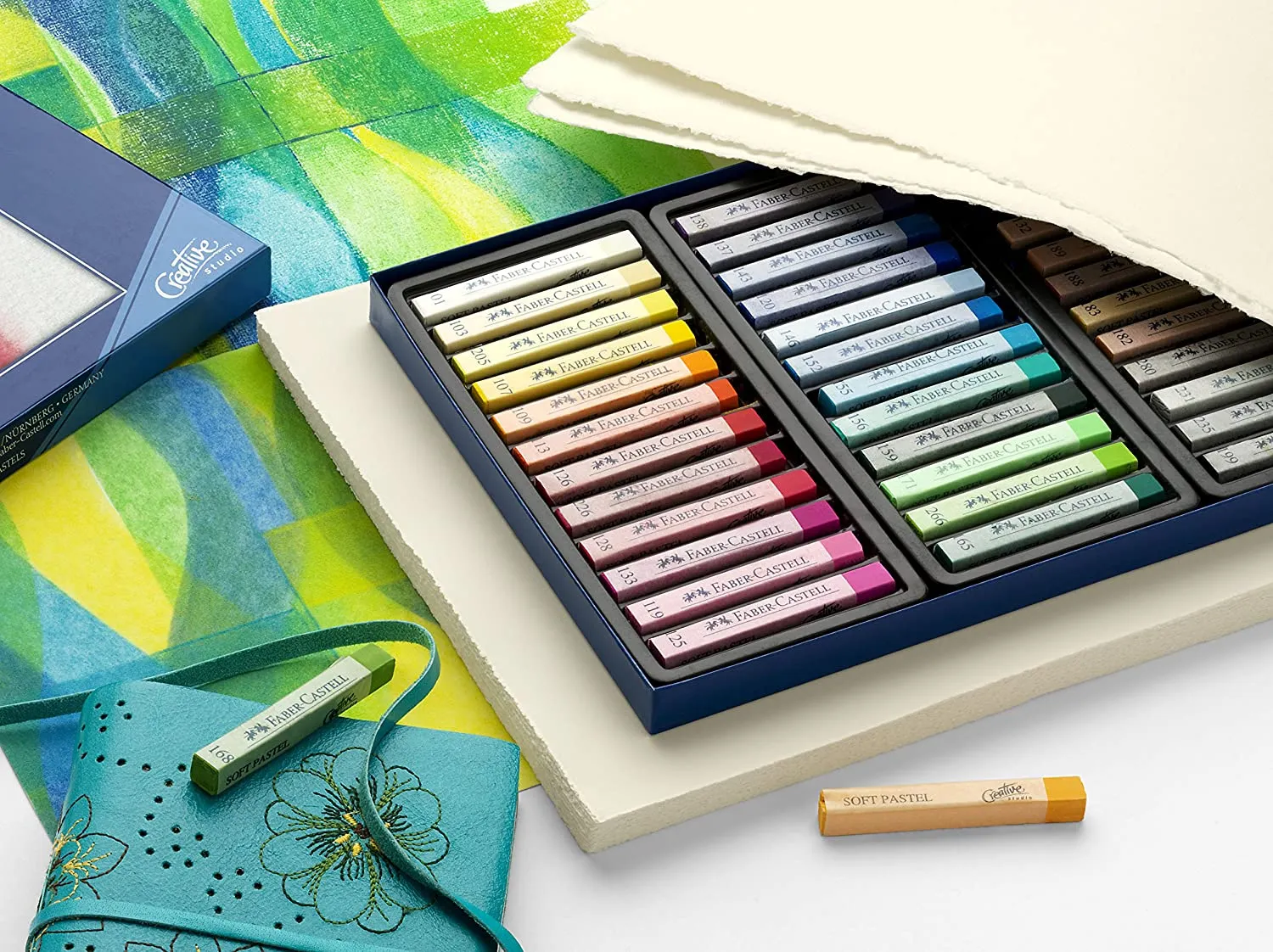 FABER-CASTELL Creative Studio Soft Pastels Full Length Box of 12