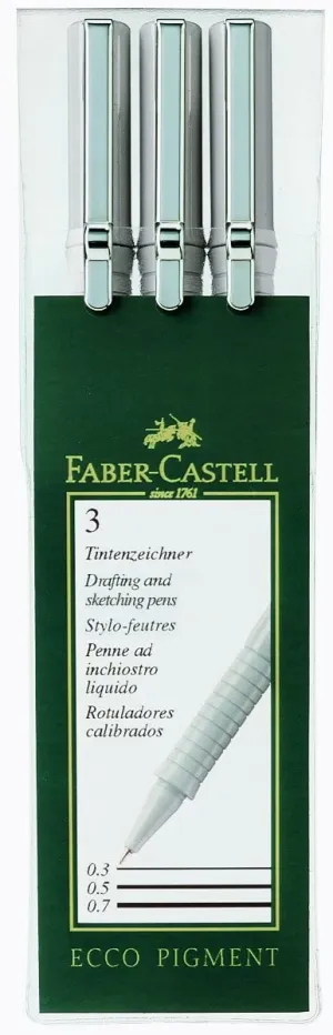 FABER-CASTELL ECCO PIGMENT SET/3 0.3/0.5/0.7