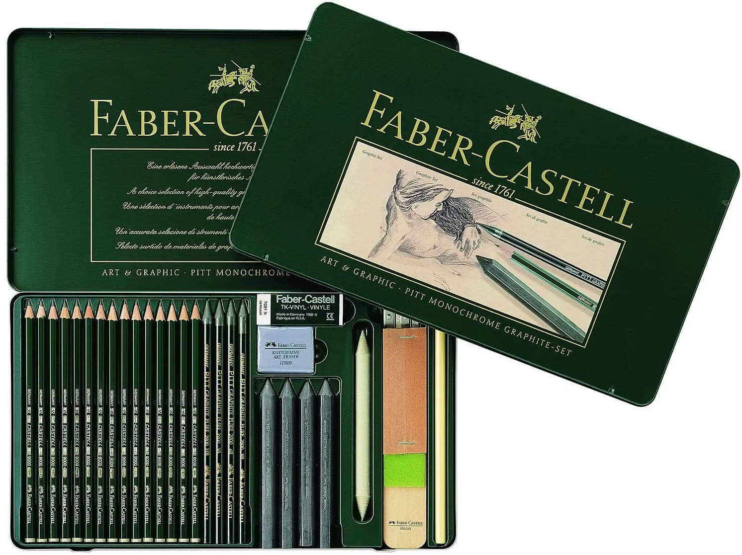 FABER-CASTELL PITT GRAPHITE SET TIN OF 29