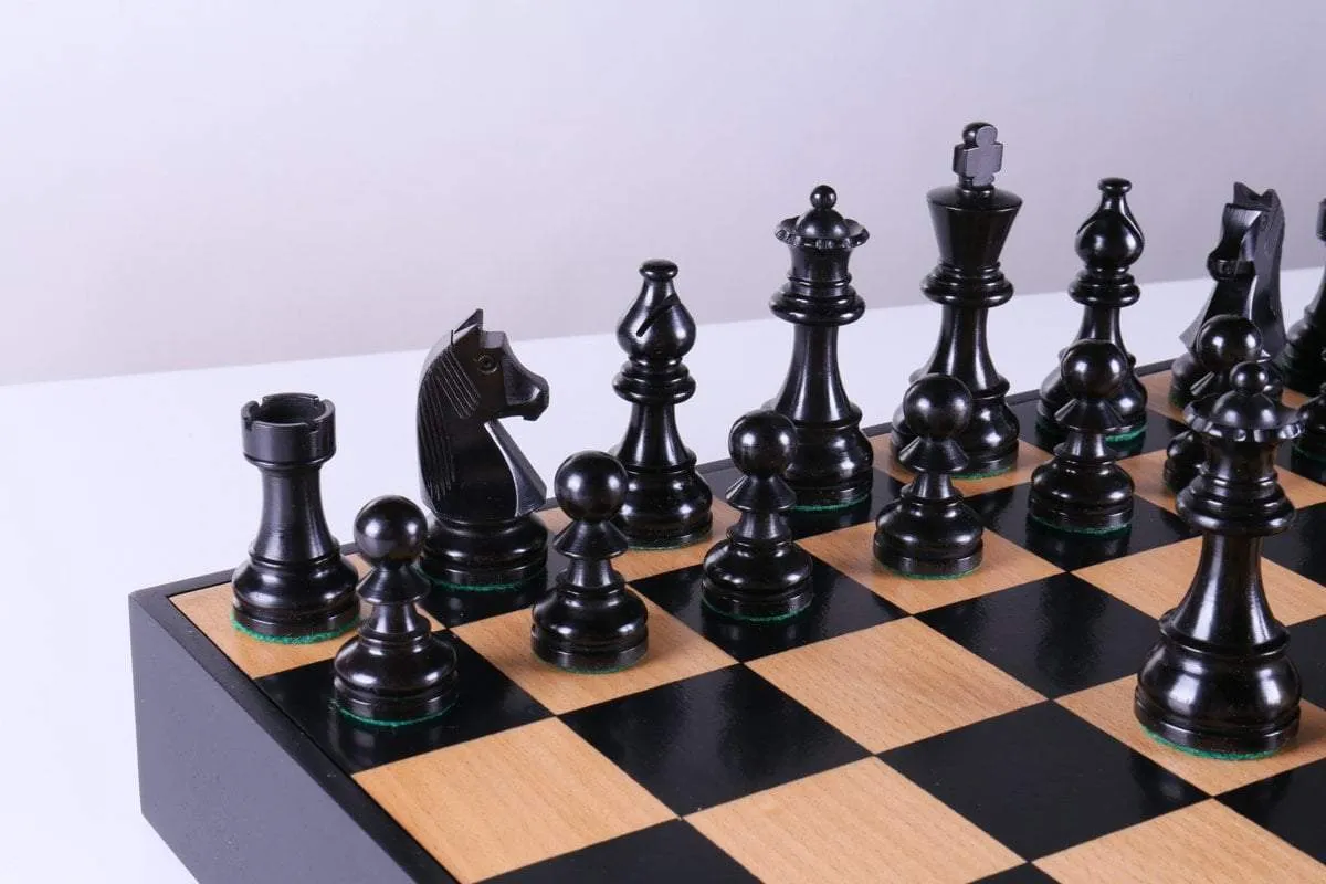 German Staunton Chessmen with Maple Storage Board