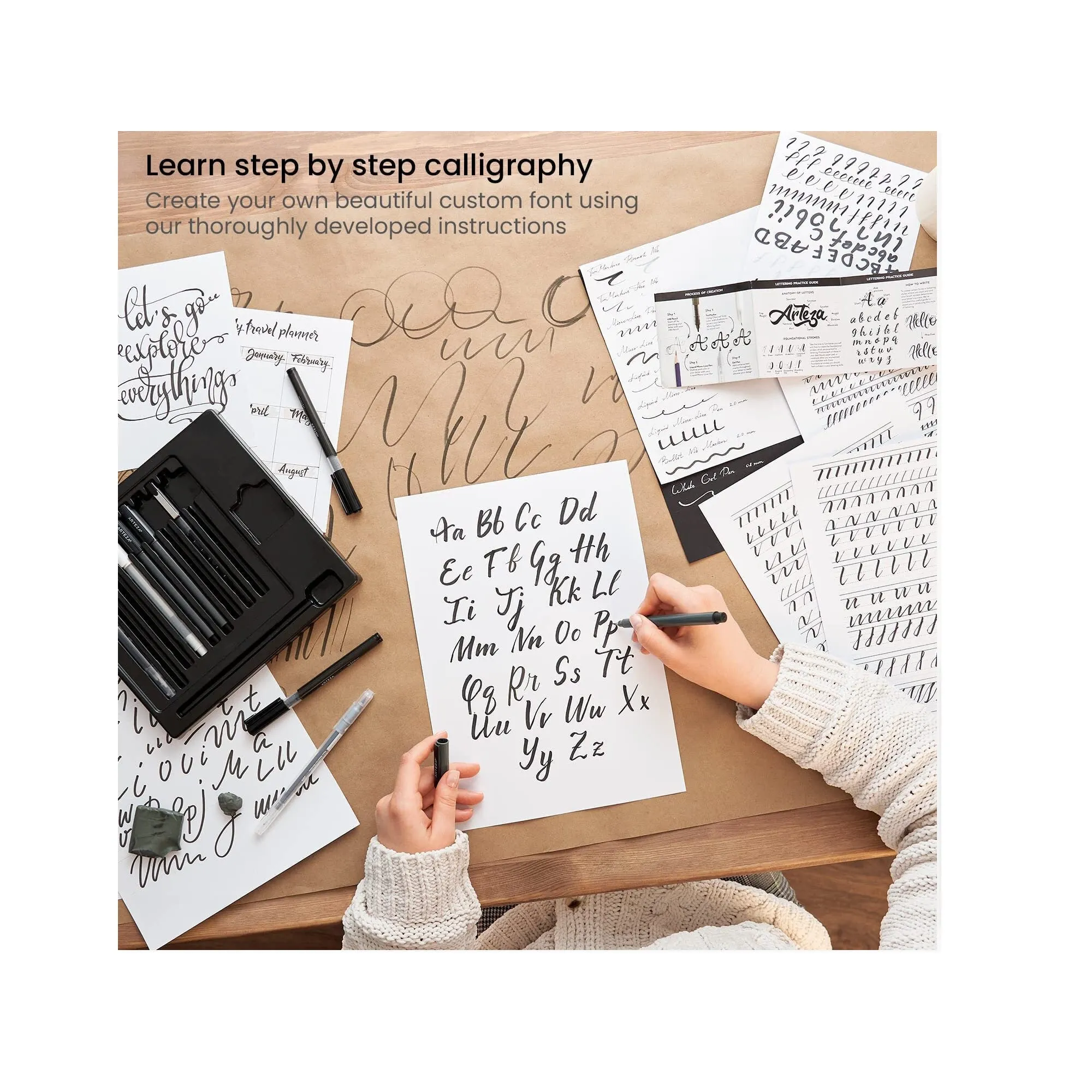 Hand Lettering Pens | 12-Piece Calligraphy Set for Beginners
