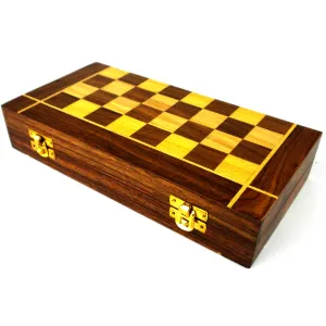 Handmade Folding Chess and Backgammon Game