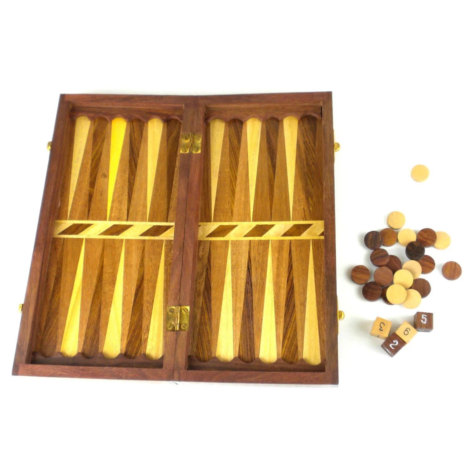 Handmade Folding Chess and Backgammon Game