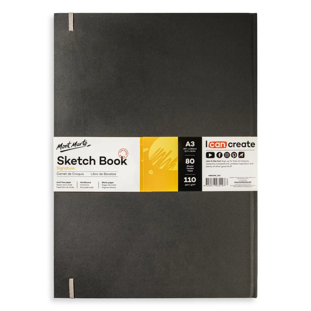 Hardbound Sketch Book Signature 110gsm A3