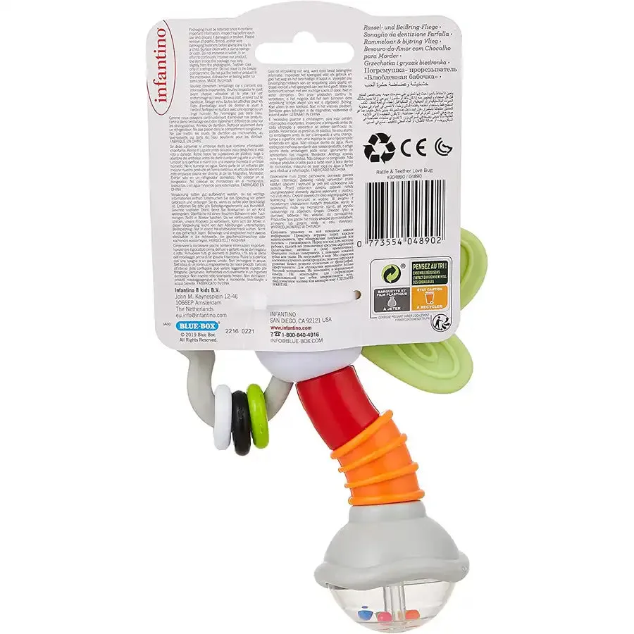 Infantino Rattle And Teether Love Bug