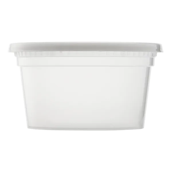 Karat 12oz PP Plastic Injection Molded Deli Containers with Lids - 240 sets