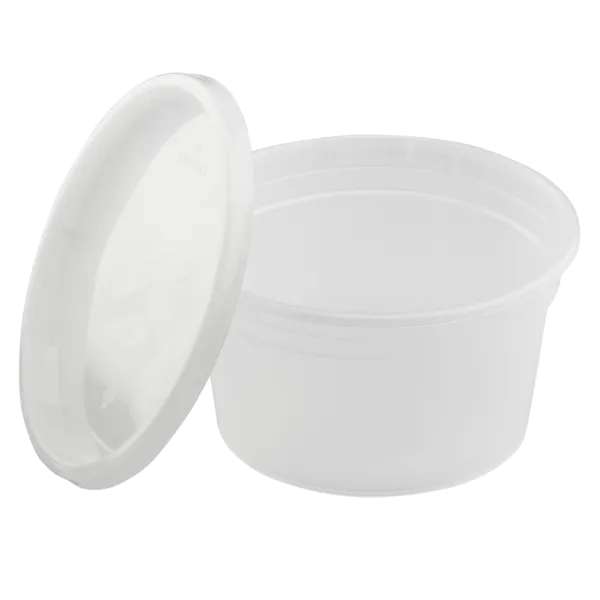 Karat 12oz PP Plastic Injection Molded Deli Containers with Lids - 240 sets
