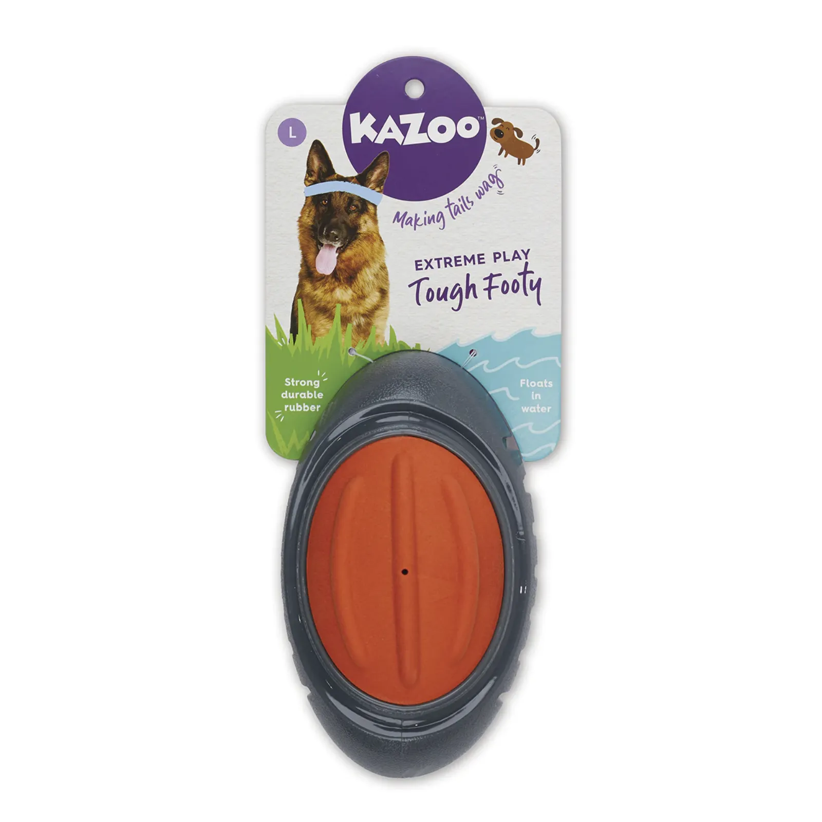 Kazoo Dog Toy Extreme Play Tough Footy