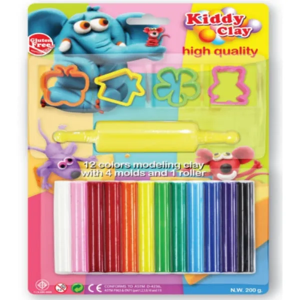 Kiddy Clay Sticker 4 Moulds   Instruction Book