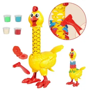 Kids Fun Feather Chicken Play Dough Set