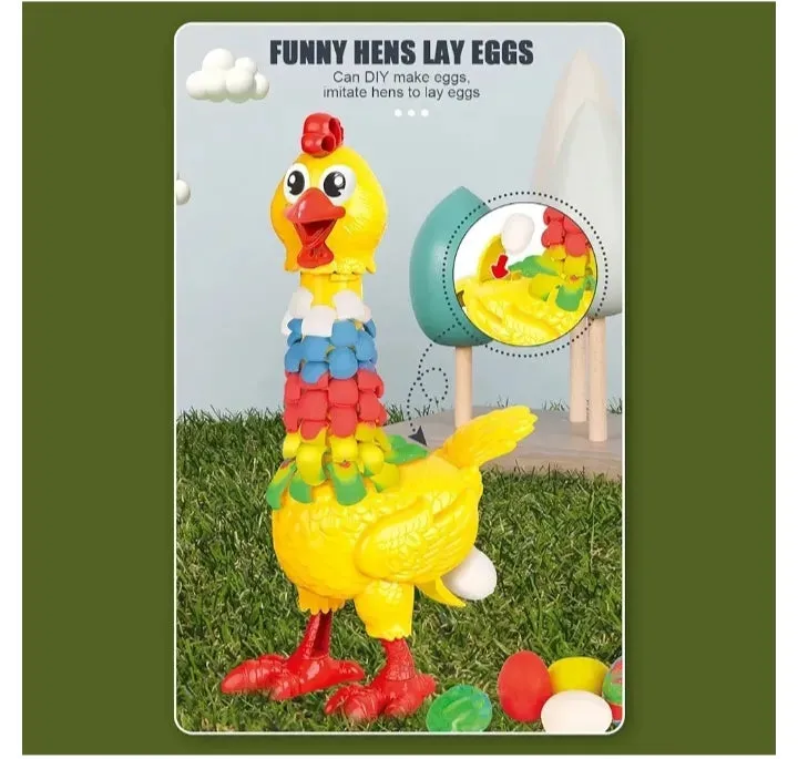 Kids Fun Feather Chicken Play Dough Set
