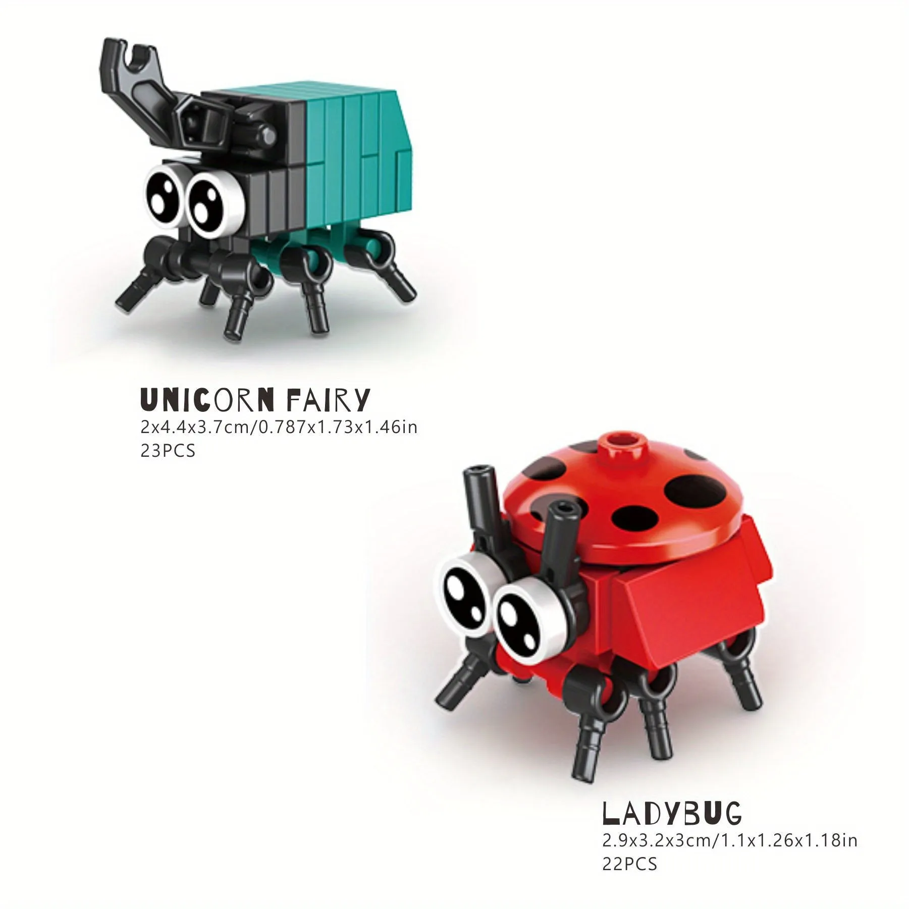 Kids Insect Building Blocks Set  Bee Ladybug Spider Toy