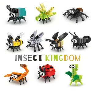 Kids Insect Building Blocks Set  Bee Ladybug Spider Toy