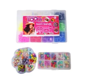 Loom Bands & Beads Activity 1200 pc Set - Jewelry DIY Activity Set