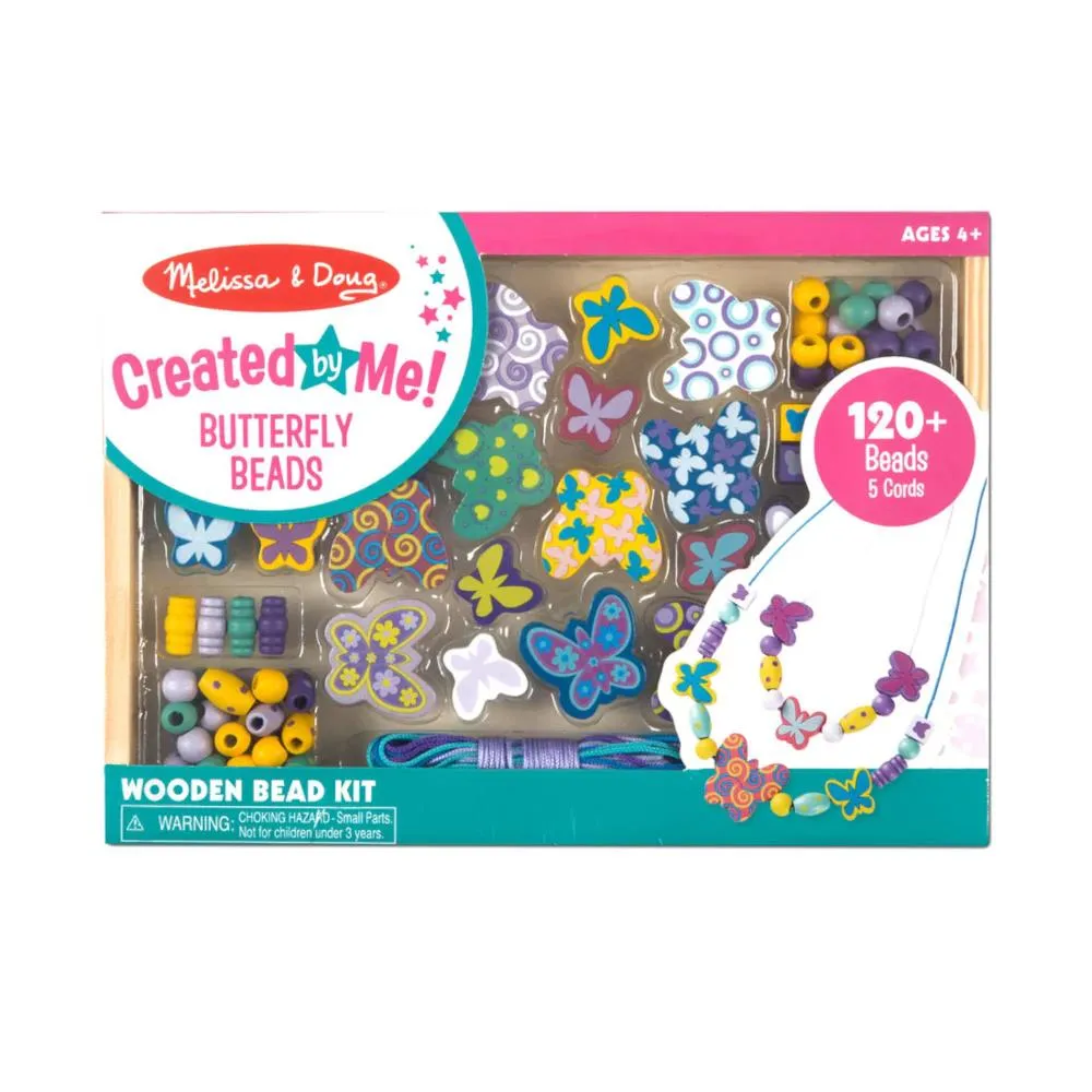 Melissa & Doug Butterfly Beads Wooden Bead Kit