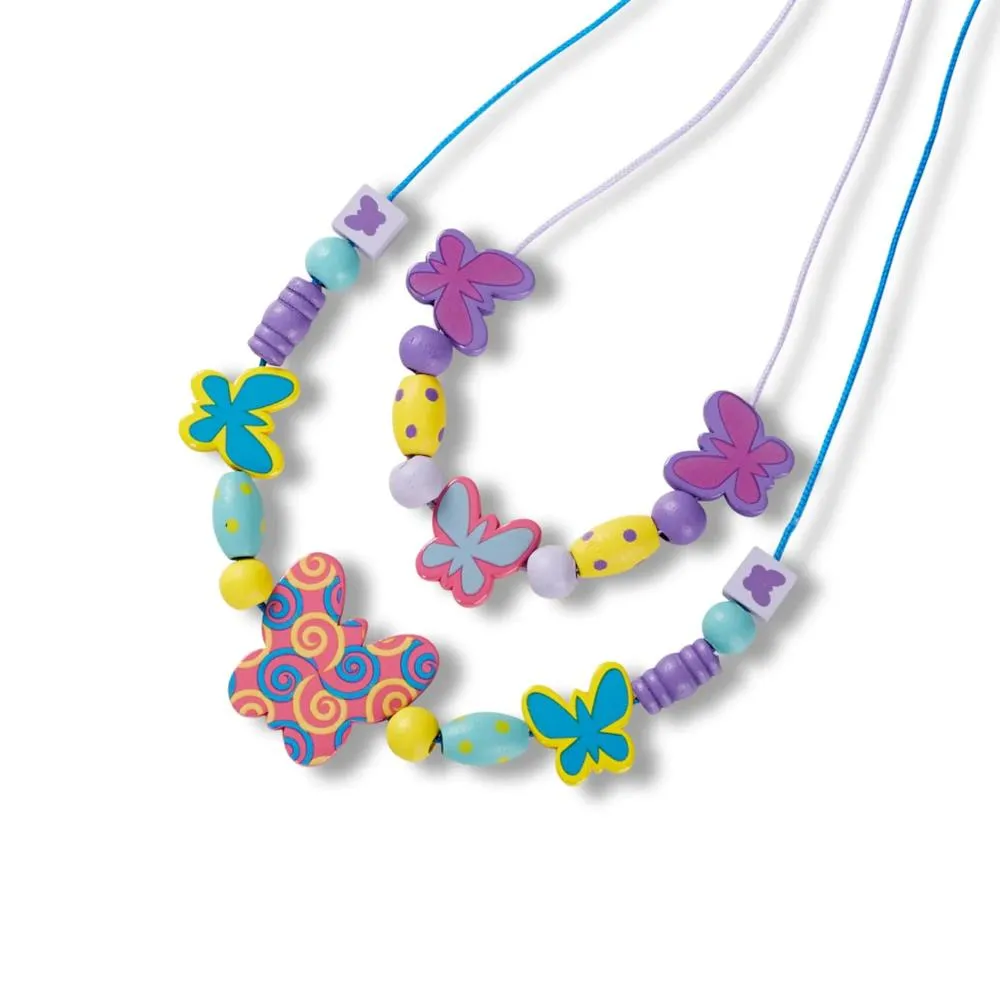 Melissa & Doug Butterfly Beads Wooden Bead Kit