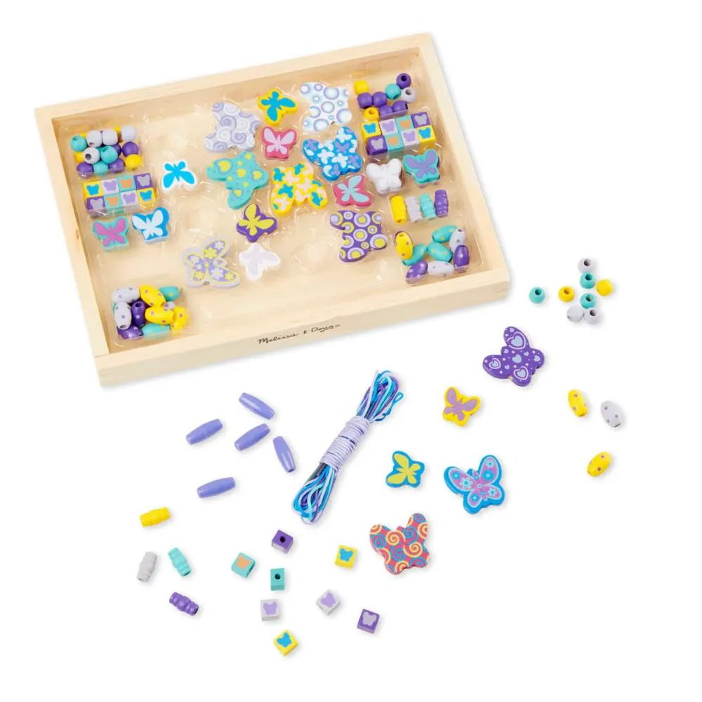 Melissa & Doug Butterfly Beads Wooden Bead Kit
