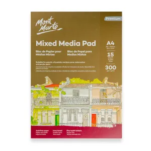 Mixed Media Pad Premium 300gsm A4 15 Sheets
