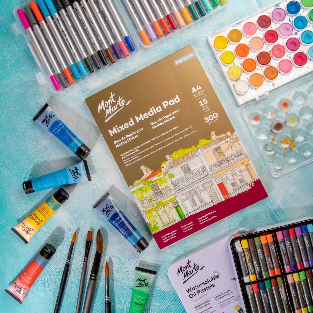 Mixed Media Pad Premium 300gsm A4 15 Sheets