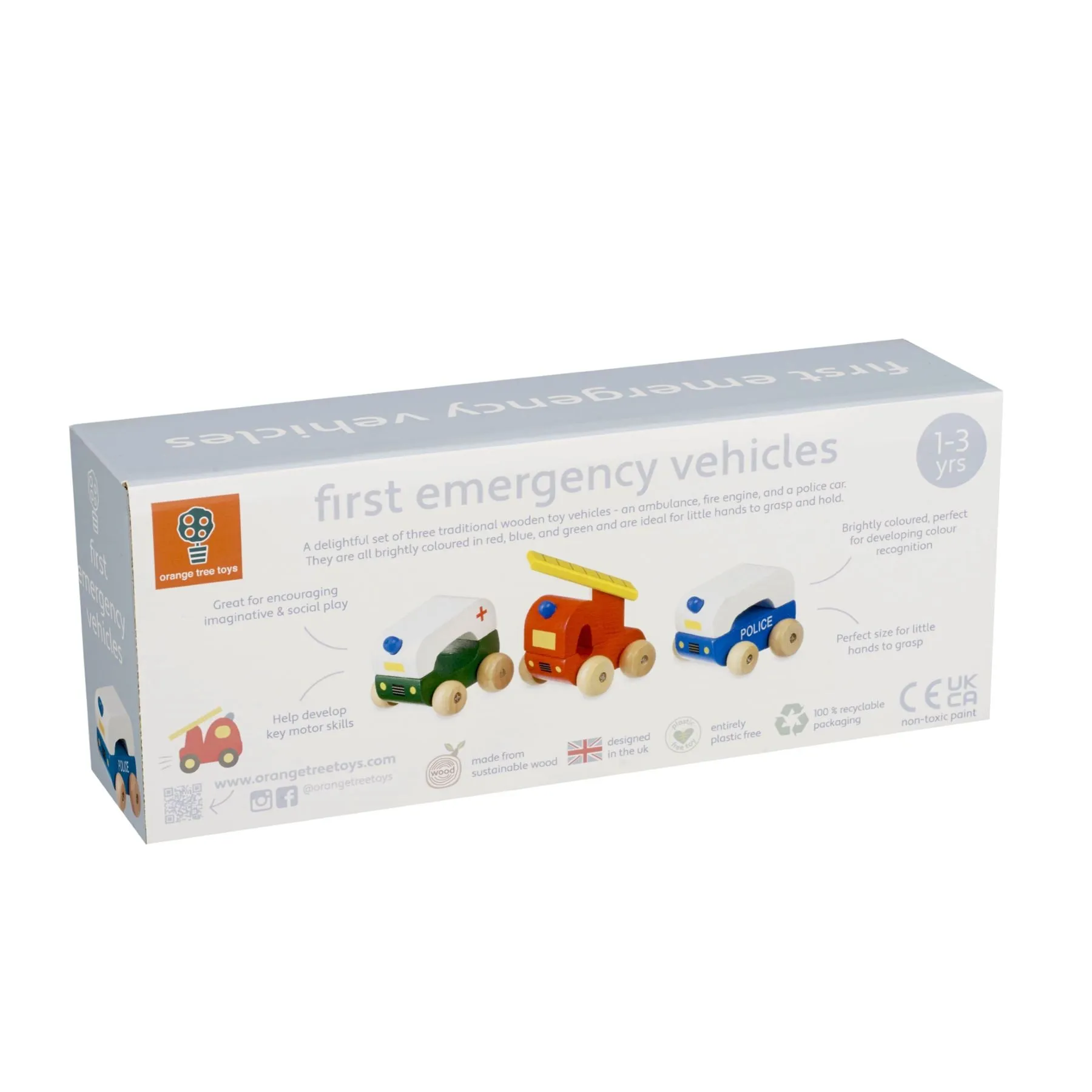 Orange Tree Toys Wooden First Emergency Vehicles