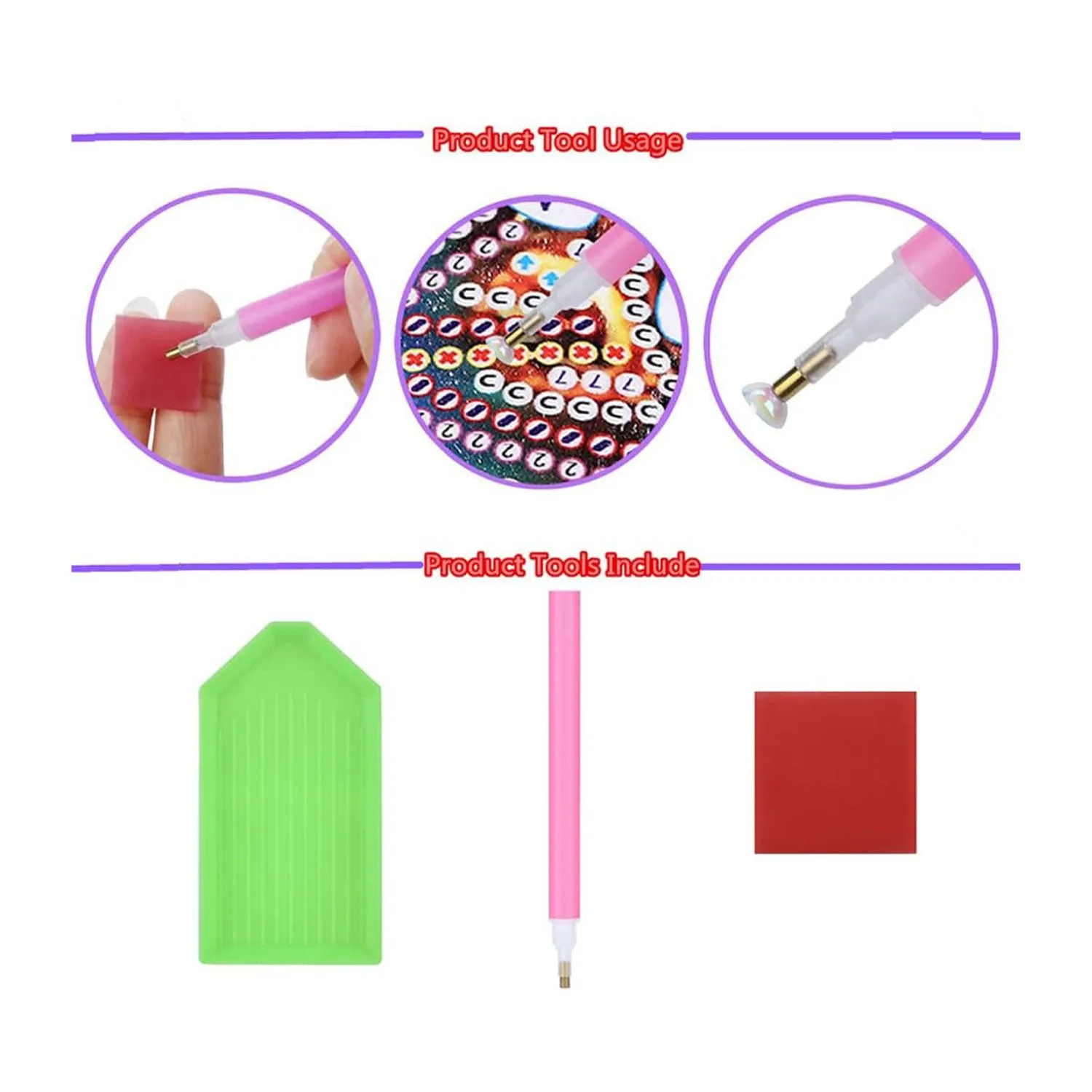 Poppy Crafts Diamond Art Tumbler Kit #17 - Stitched Shapes