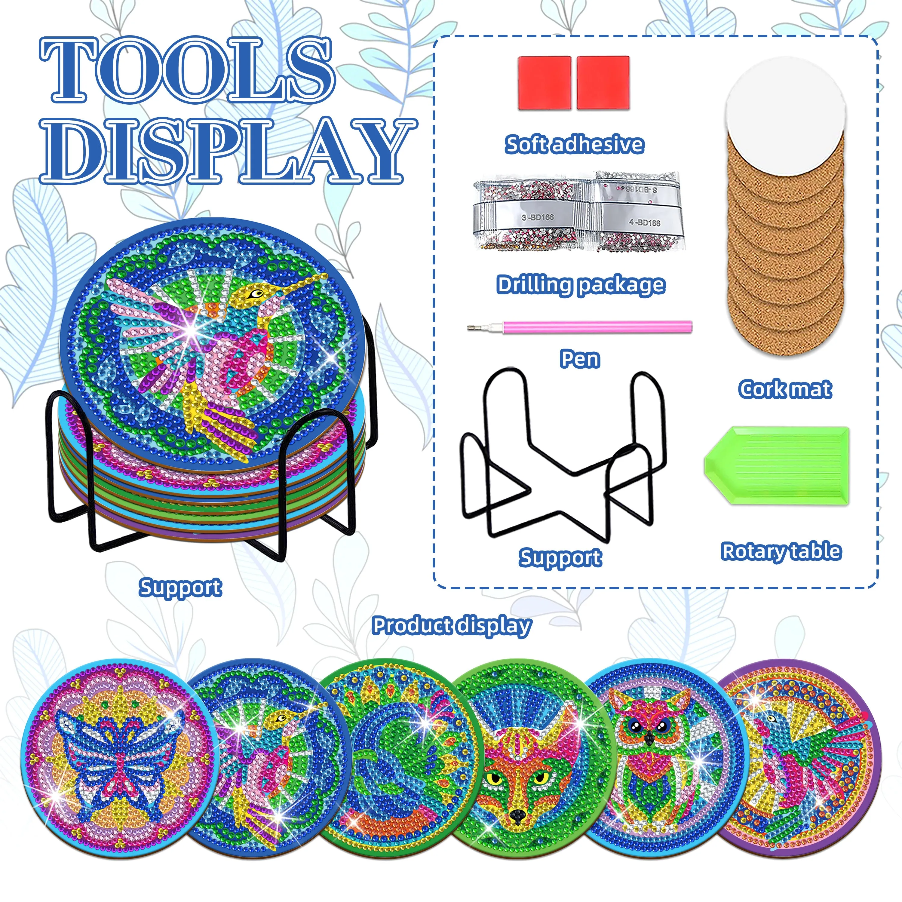 Poppy Crafts Diamond Coaster Kit #13 - Fauna