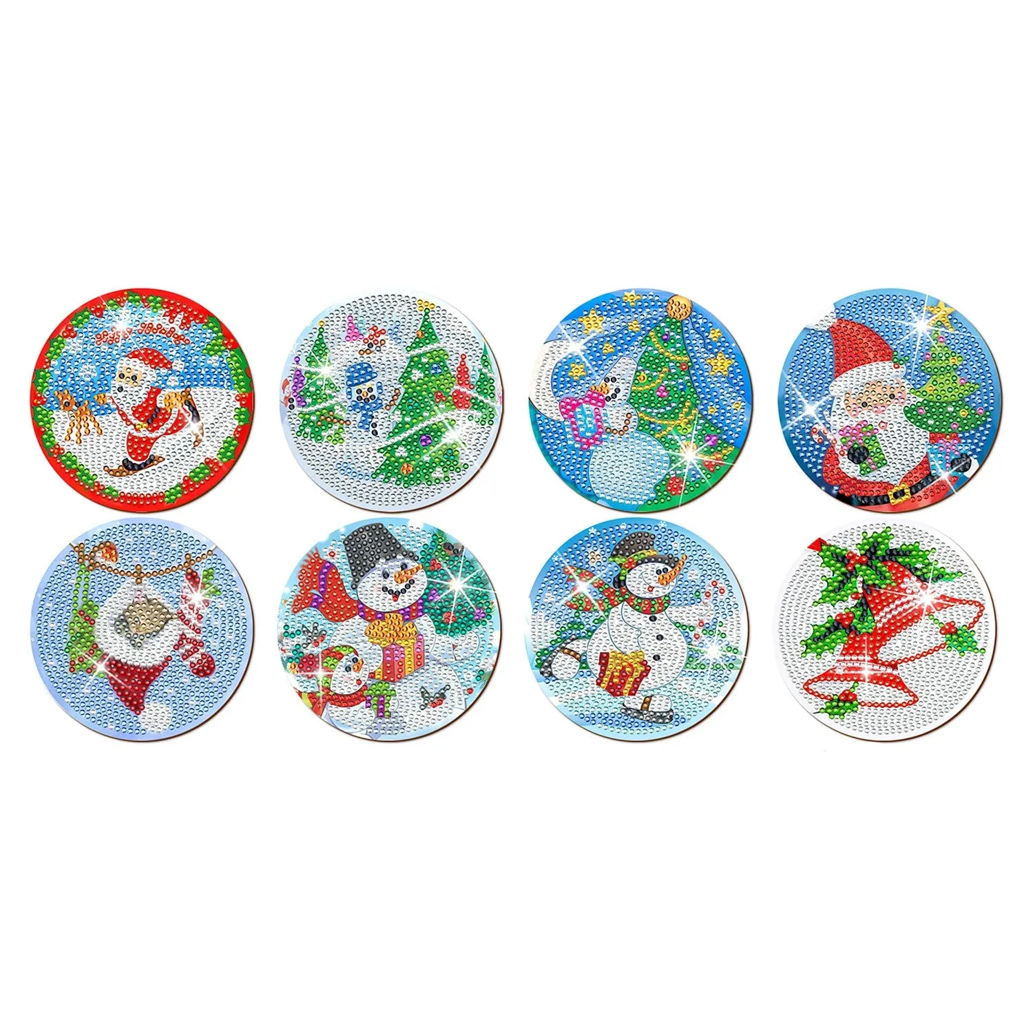 Poppy Crafts Diamond Coaster Kit #28 - Christmas Snow*