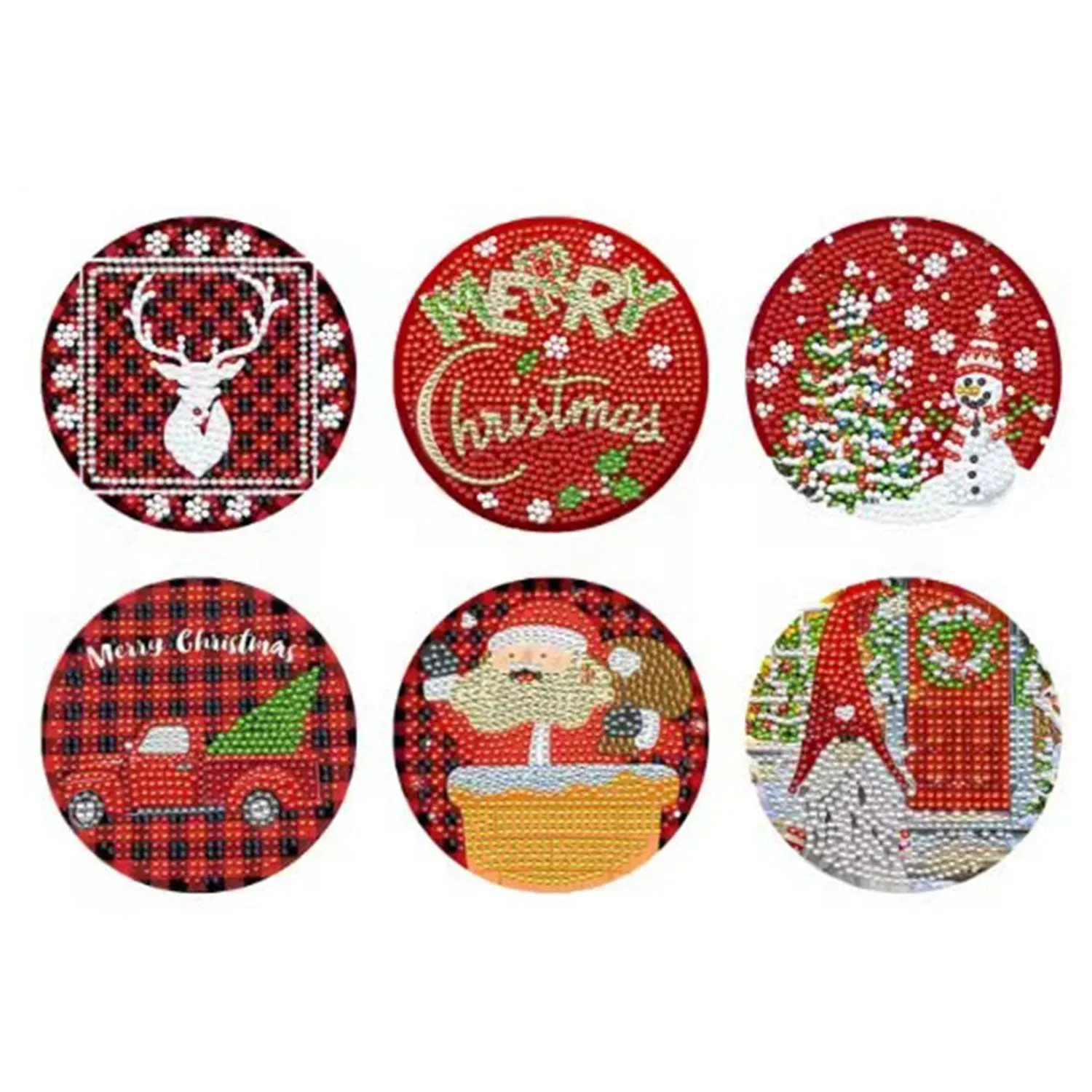 Poppy Crafts Diamond Coaster Kit #32 - Merry Christmas