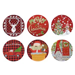 Poppy Crafts Diamond Coaster Kit #32 - Merry Christmas