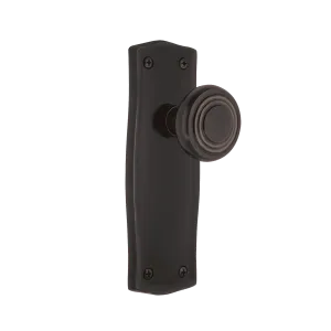 Prairie Long Plate with Deco Knob in Timeless Bronze