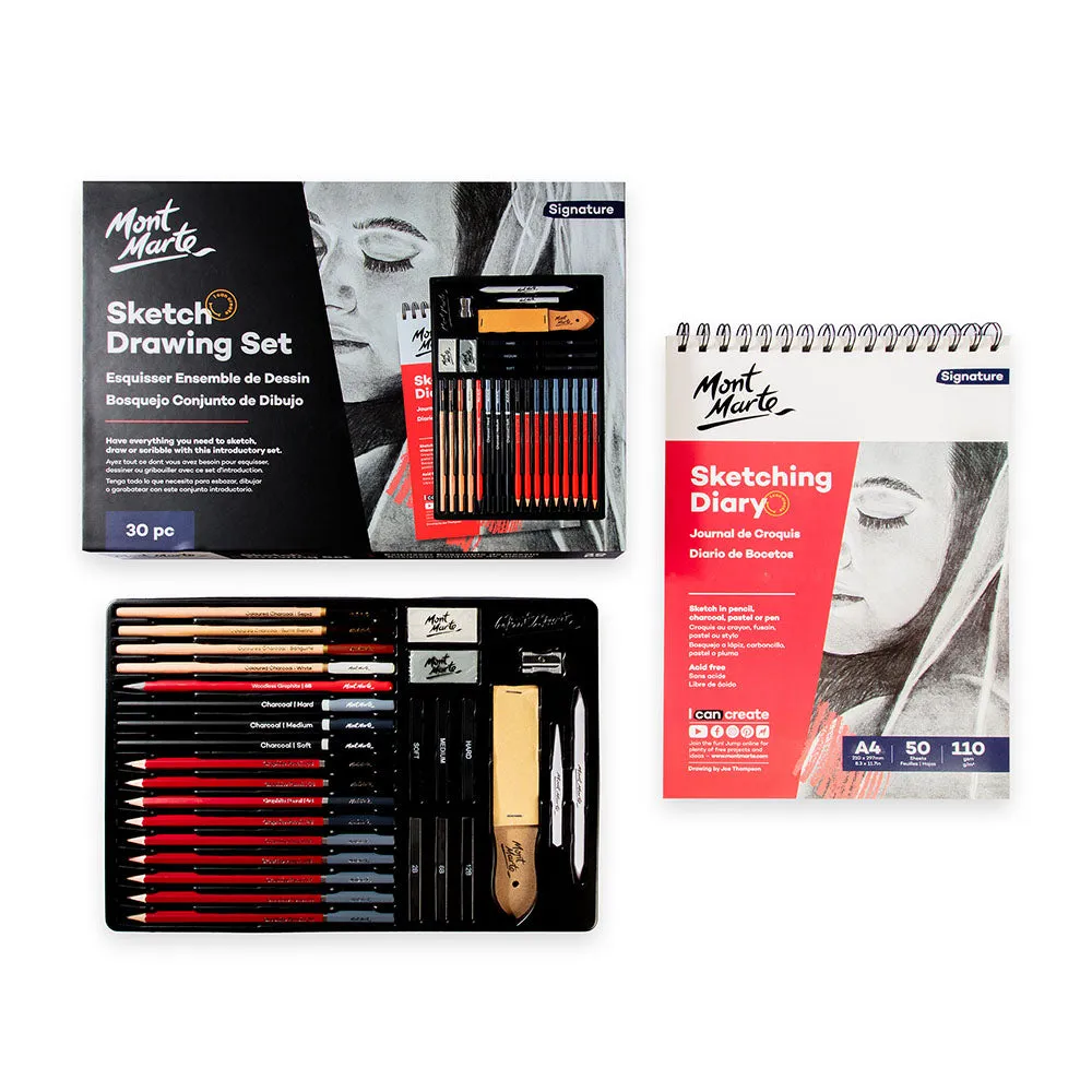 Sketch Drawing Set Signature 30pc
