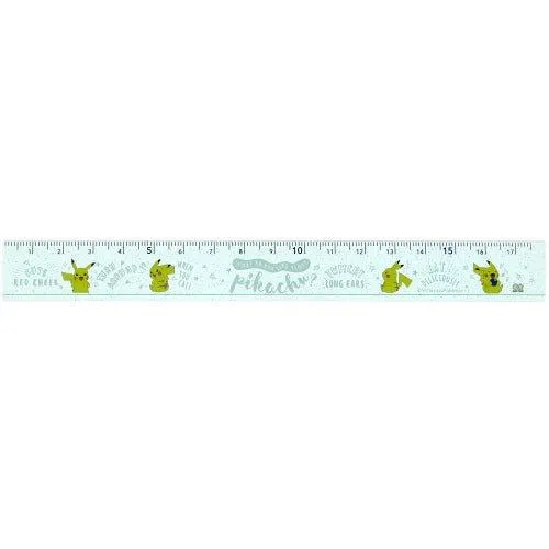 Sun-Star S40064 Pok?‡mon Pikachu Eevee Acrylic Pink Green 17cm Ruler