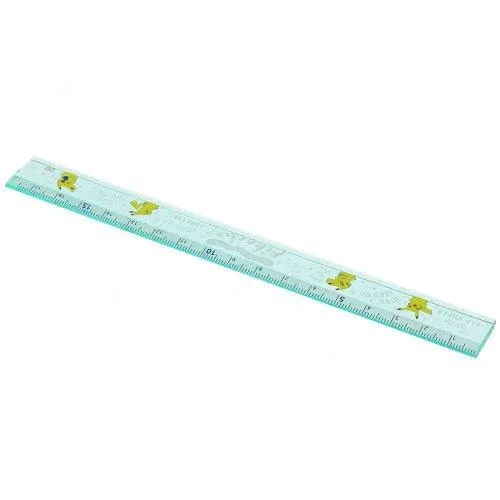 Sun-Star S40064 Pok?‡mon Pikachu Eevee Acrylic Pink Green 17cm Ruler
