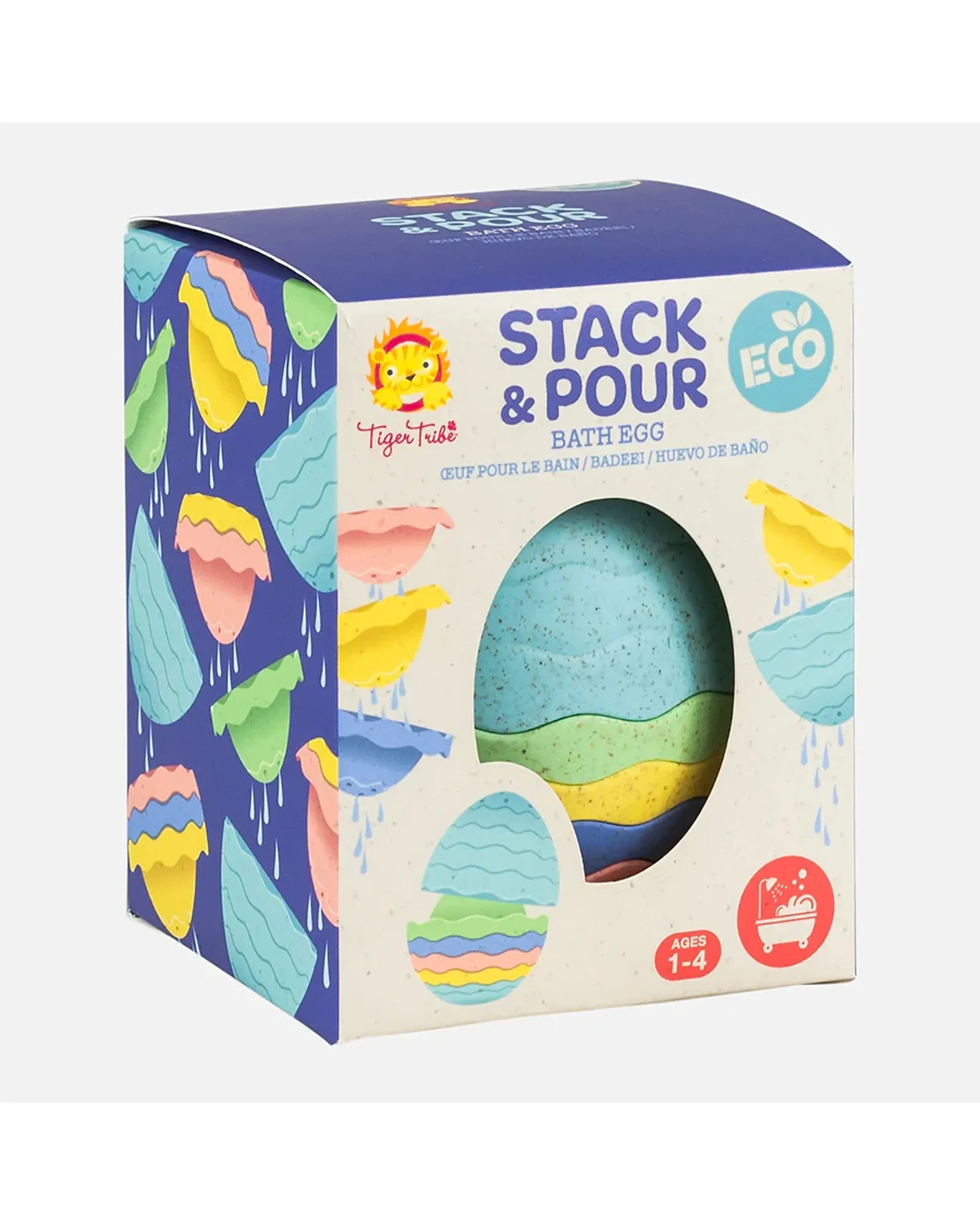 Tiger Tribe Stack and Pour Bath Egg Eco