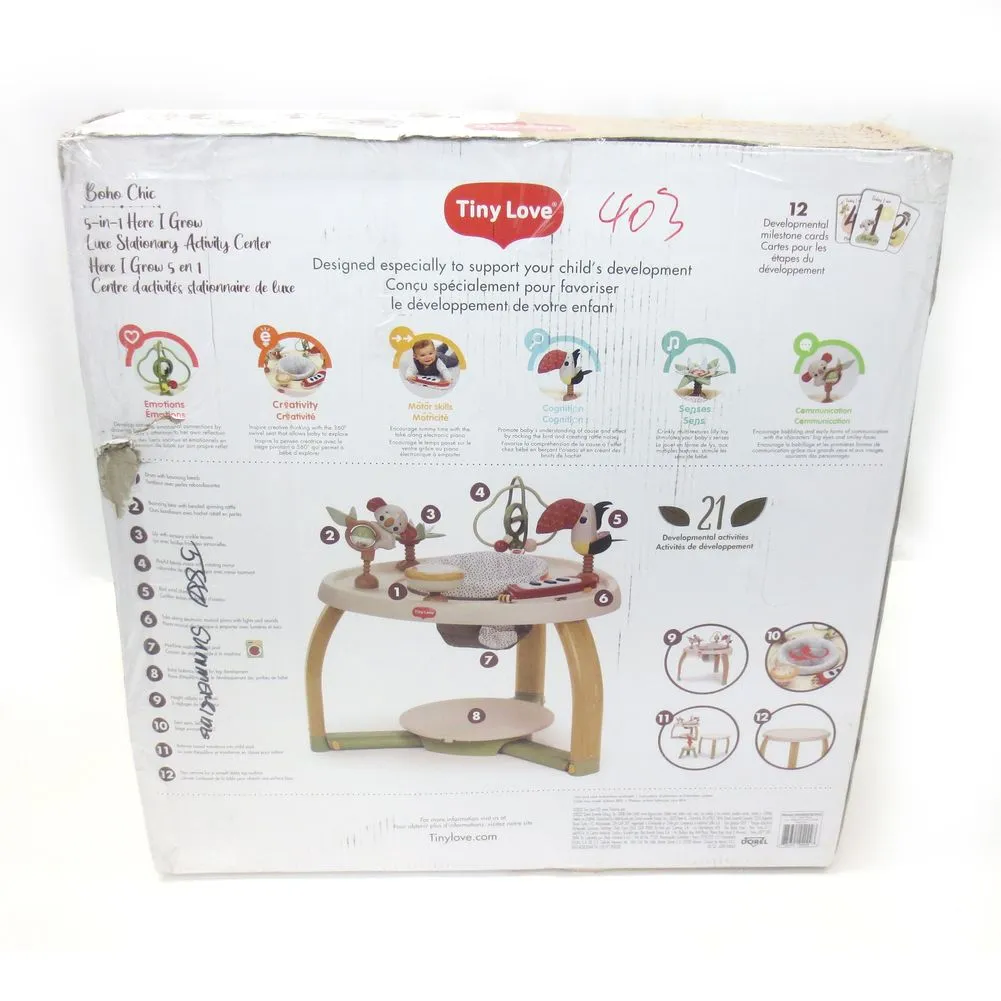 Tiny Love Boho Chic 5-in-1 Here I Grow Stationary Activity Center (87830) (Open Box)