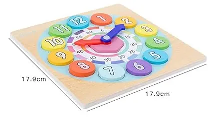 Two-In-One Wooden Digital Clock For Kids