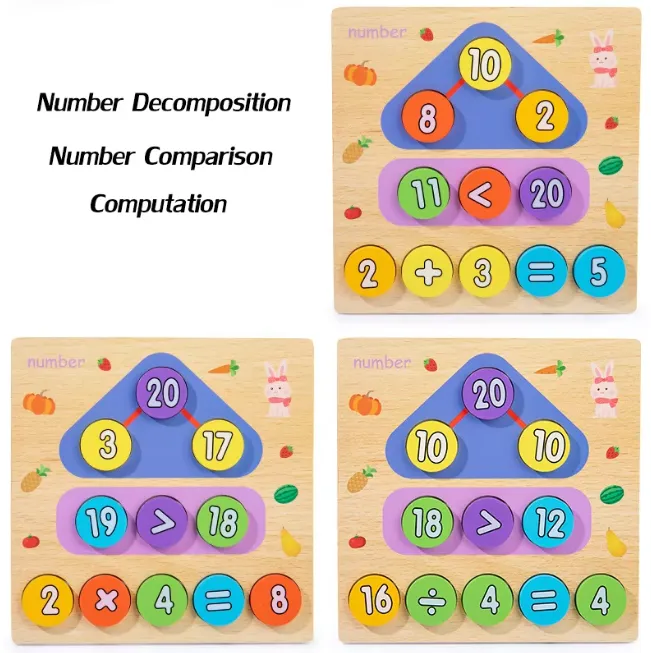 Two-In-One Wooden Digital Clock For Kids