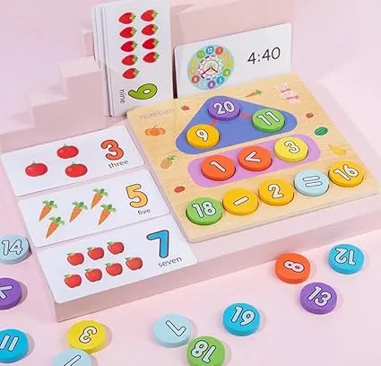 Two-In-One Wooden Digital Clock For Kids